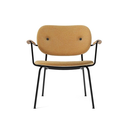 메누 코 라운지 체어Co Lounge Chair Black Steel Natural Oak / Moss 022