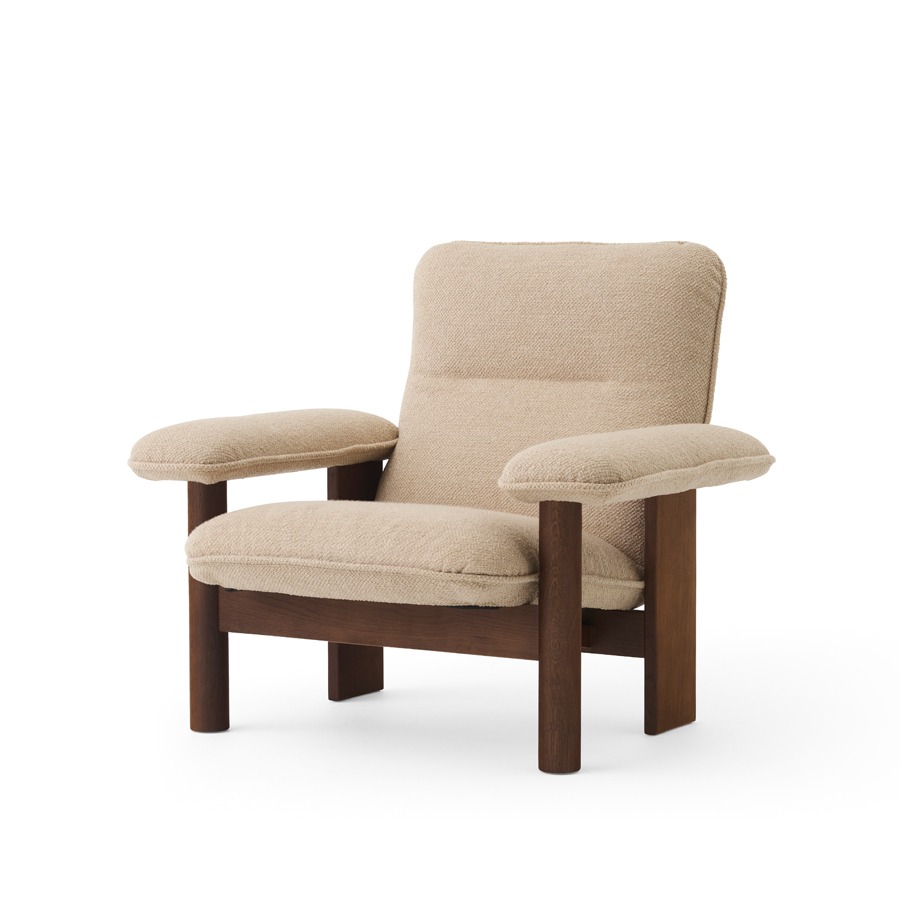 브라질리아 라운지 체어 Brasilia Lounge Chair Dark Stained Oak/Bouclé 02