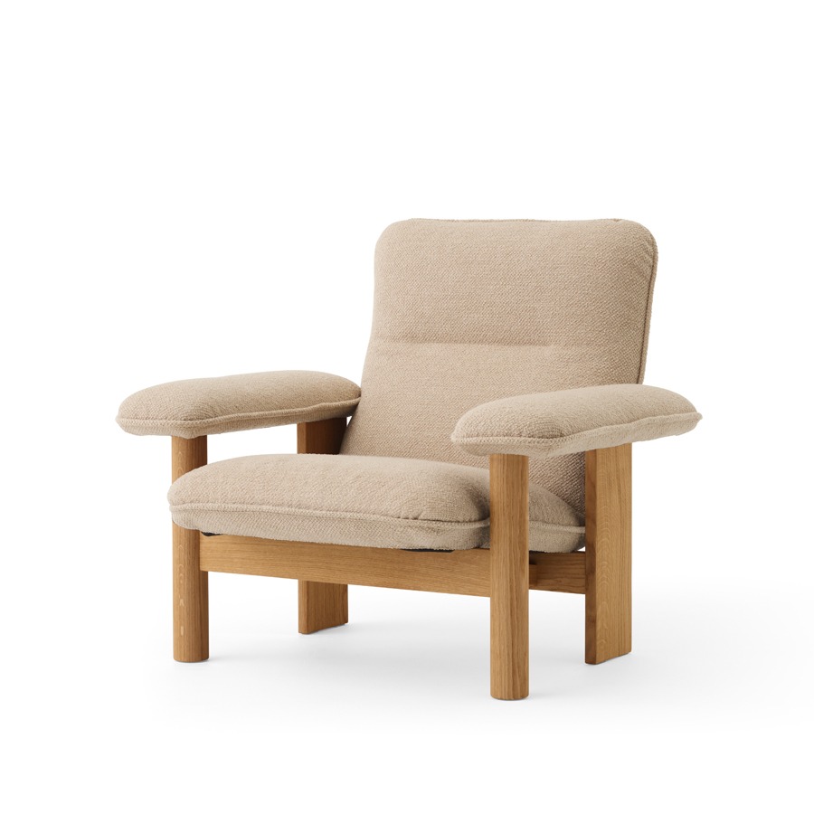 브라질리아 라운지 체어 Brasilia Lounge Chair Natural Oak/Bouclé 02