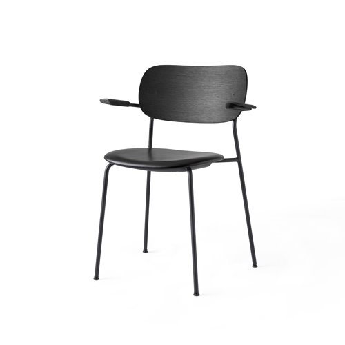 메누 코 체어 W 암레스트Co Chair w Armrest Black Steel Black Oak / Dakar 0842