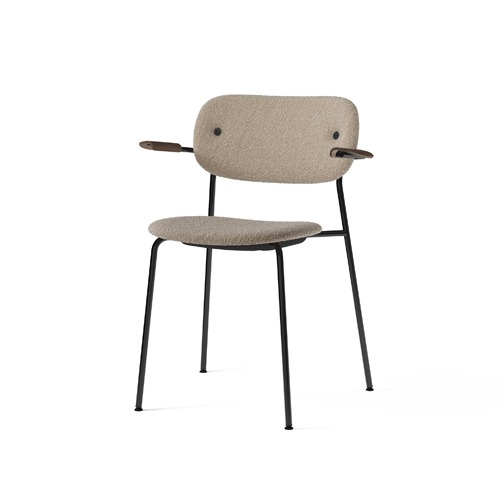 메누 코 체어 W 암레스트Co Chair w Armrest Black Steel Fully Upholstered / Lupo Sand