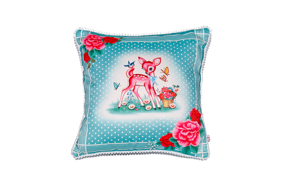 우앤우 쿠션 Pink Deer Cushion