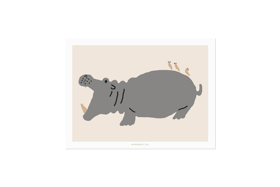 POST CARD HIPPO