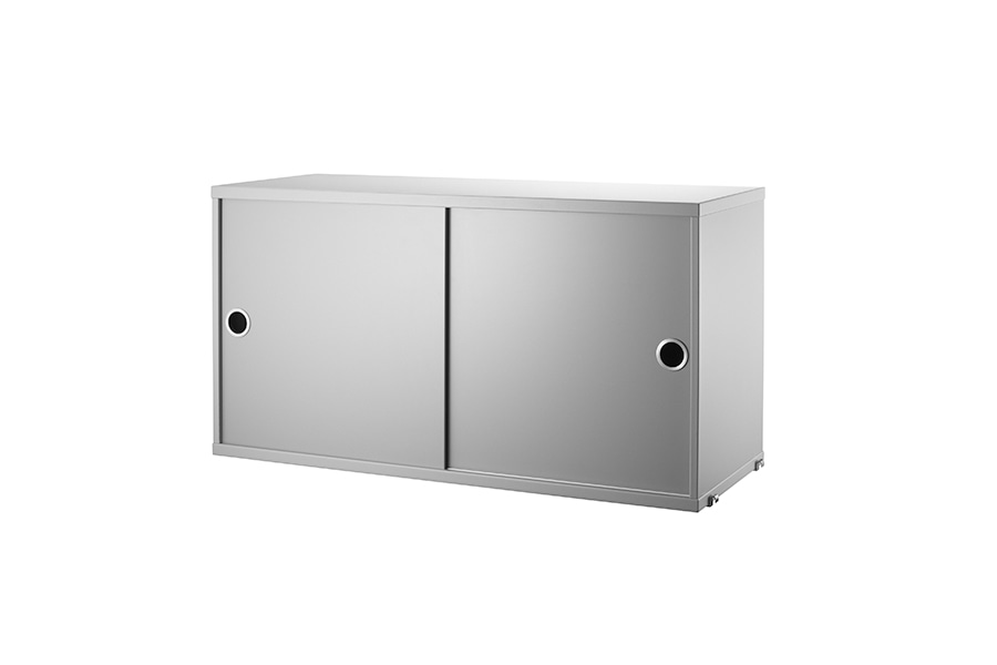 스트링 시스템 캐비넷 Cabinet with Sliding Doors Grey