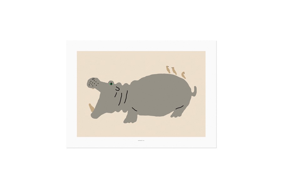 웜그레이테일 포스터 Big Hippo 4size