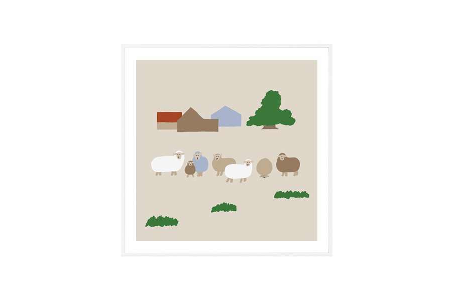 웜그레이테일 포스터 Sheep Farm 4size