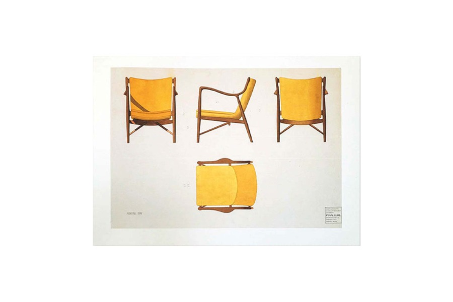 핀율 Sketch lll Yellow Chair 50 x 70 (액자포함)