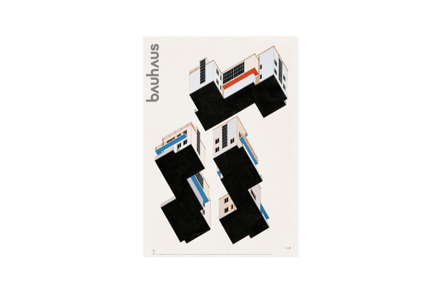알프레드 아른트 Color Plan Bauhaus Meisterhauser Dessau 59.4 x 84.1 (액자포함)
