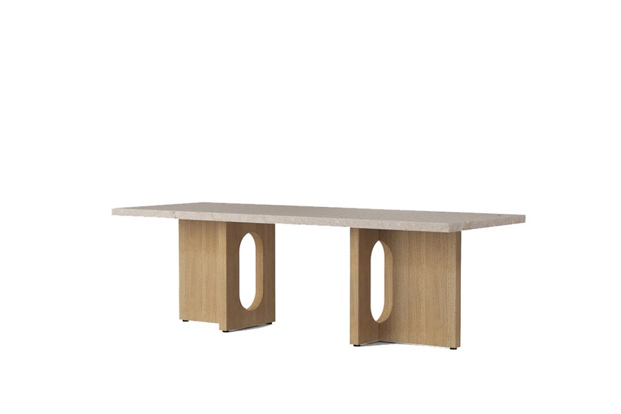 메누 엔드로진 라운지 테이블 Androgyne Lounge Table Natural Oak / Kunis Breccia Stone
