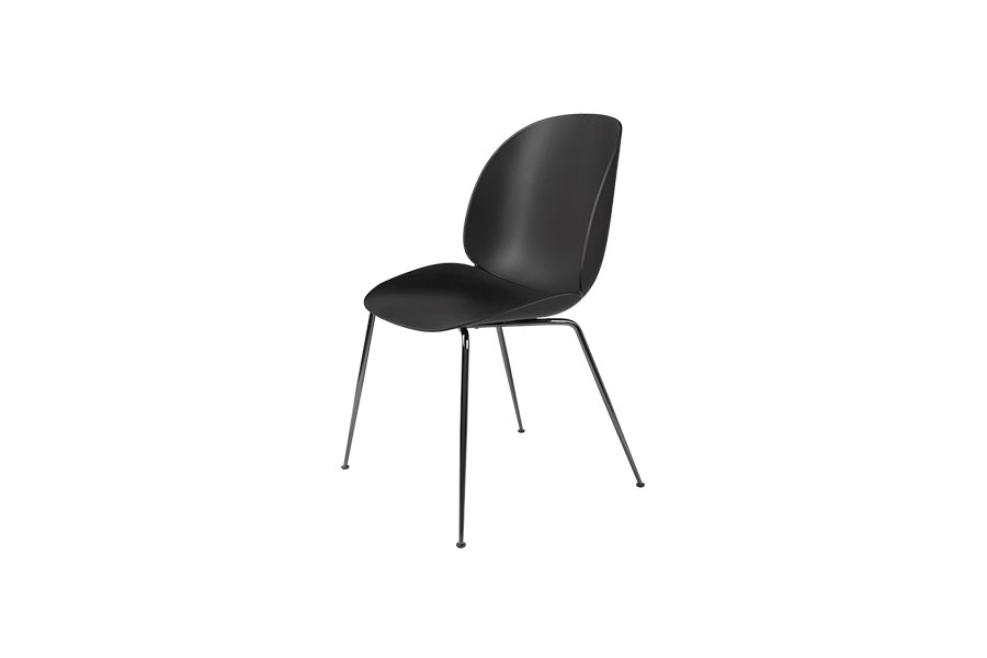 구비 비틀 다이닝 체어 Beetle Dining Chair Black Chrome Frame / Black