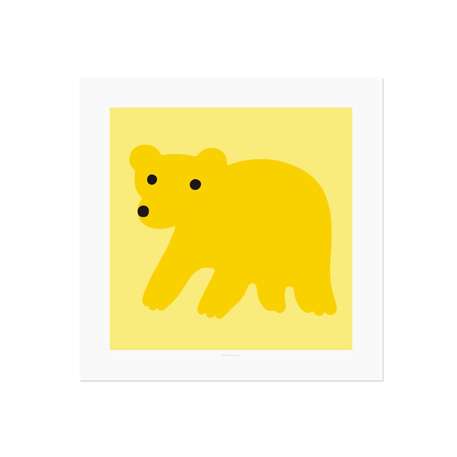 웜그레이테일 포스터 Yellow Bear 4sizes