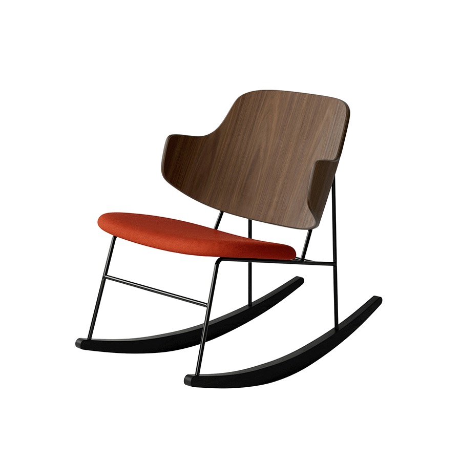 오도 코펜하겐 펭귄 락킹 체어 Penguin Rocking Chair Black/Walnut/Hallingdal600