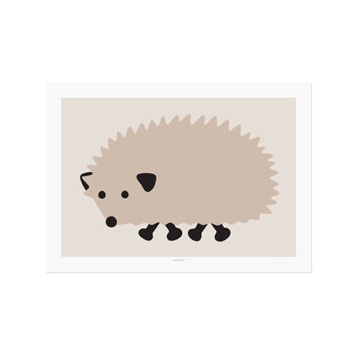 웜그레이테일 포스터 Black Foot Hedgehog4sizes