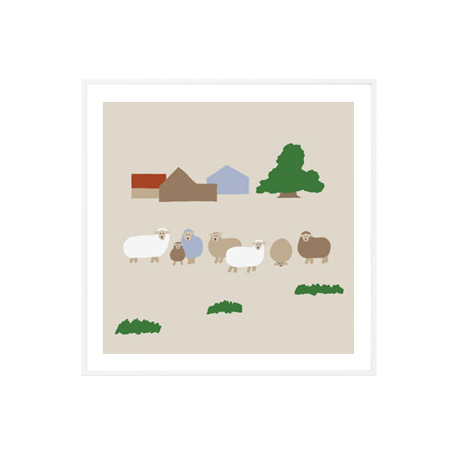 웜그레이테일 포스터 Sheep Farm 4sizes