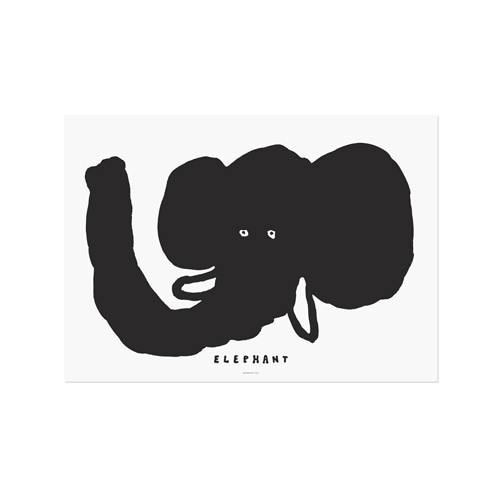 웜그레이테일 포스터 Big Face Elephant 4sizes