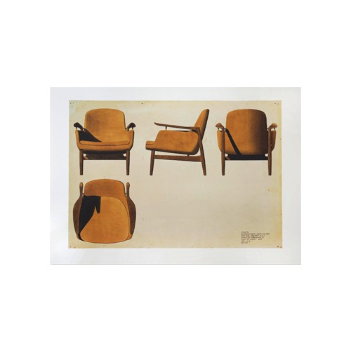 핀율 Sketch ll Brown Chair 50x70 (액자포함)
