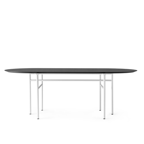 메누 스네어가드 다이닝 테이블 오발Snaregade Dining Table Oval Light Grey Steel / Charcoal Linoleum