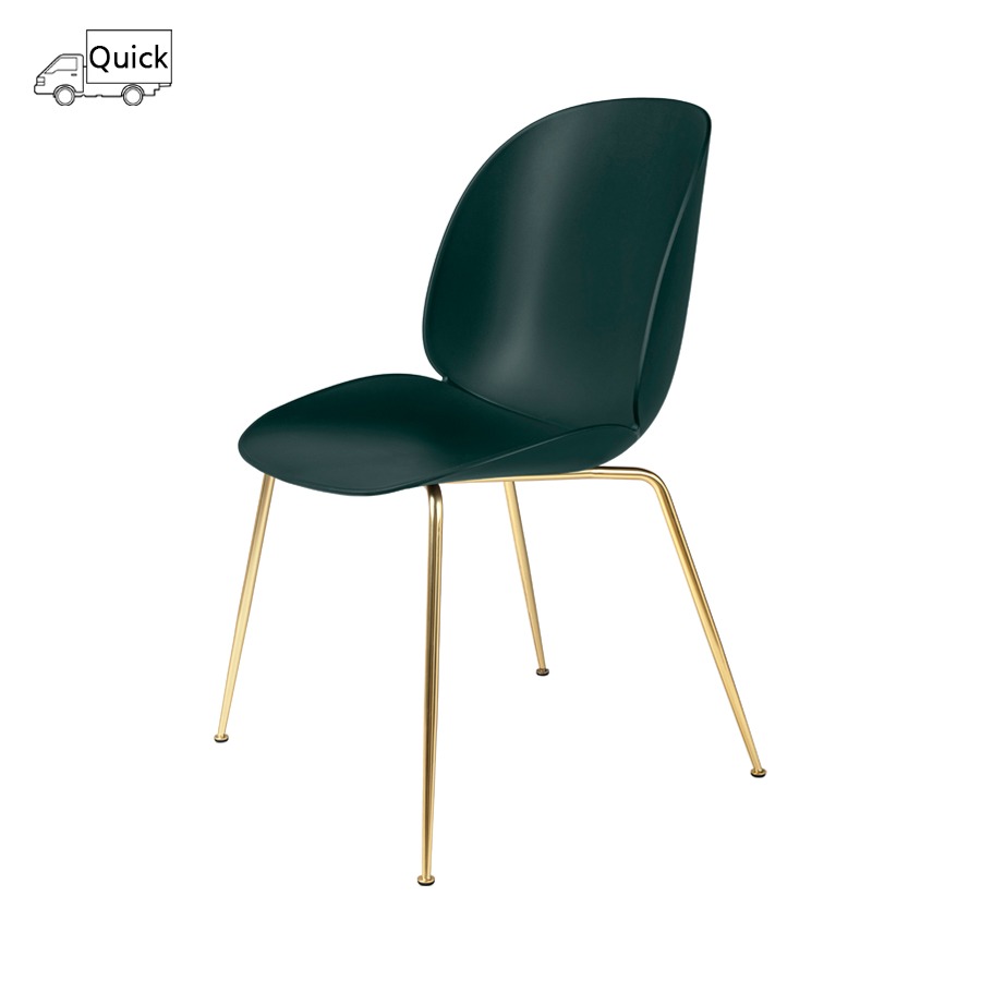구비 비틀 다이닝 체어Beetle Dining Chair Brass Frame / Dark Green