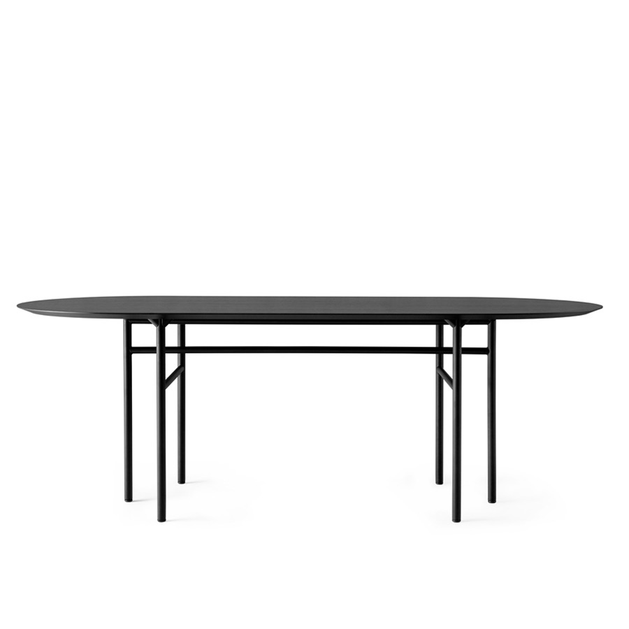 메누 스네어가드 다이닝 테이블 오발Snaregade Dining Table Oval Black Steel / Black Oak