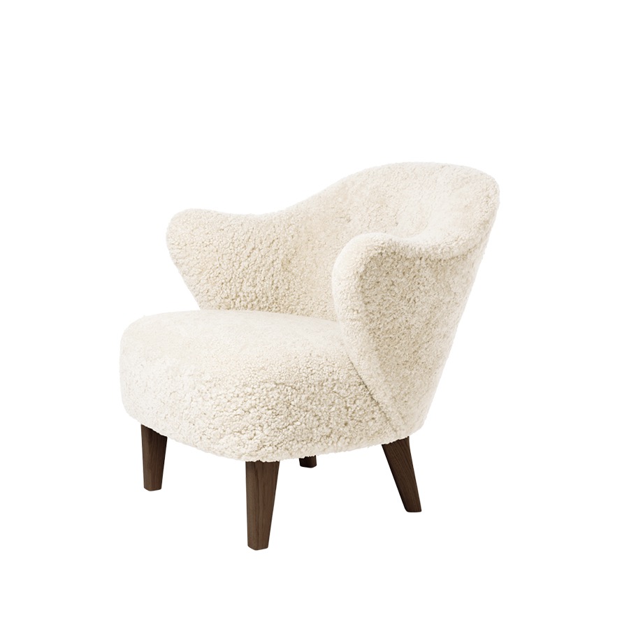 오도 코펜하겐 잉게보그 라운지 체어 Ingeborg Lounge Chair Dark Stained Oak/Sheepskin Off-White