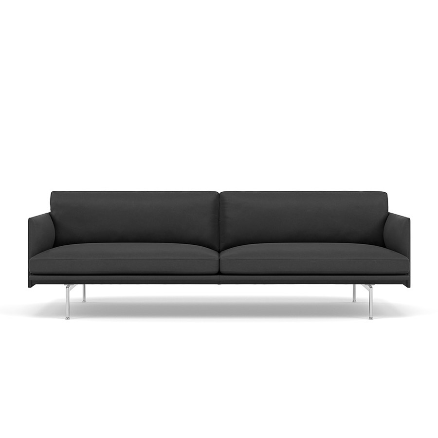 무토 아웃라인 소파 Outline Sofa 3Seater Aluminum Base/Easy Leather Black
