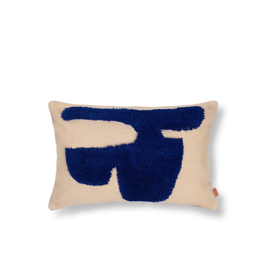 펌리빙 레이 쿠션 Lay Cushion Rectangular 60x40 Sand/Bright Blue