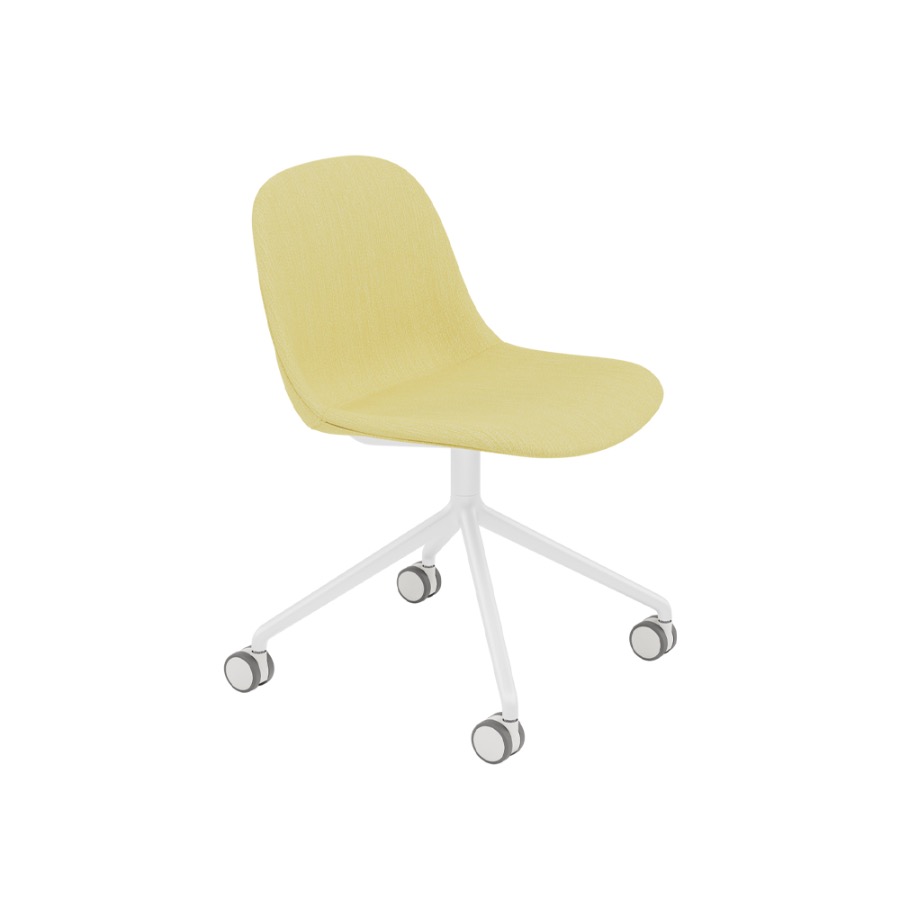 무토 화이버 사이드 체어 Fiber Side Chair Swivel w.Castors White/Balder432