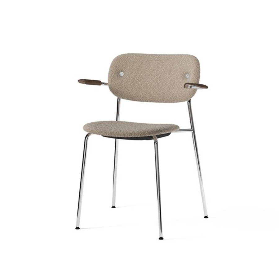 오도 코펜하겐 코 체어 W 암레스트Co Chair w.Armrest, Fully Upholstered Chrome/Lupo Sand