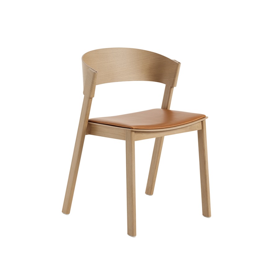 무토 커버 사이드 체어 Cover Side Chair Oak / Refine Leather Cognac