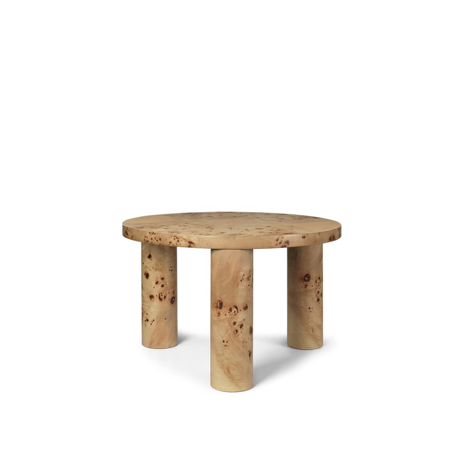 펌리빙 포스트 커피 테이블 Post Coffee Table Small Poplar Burl Veneer