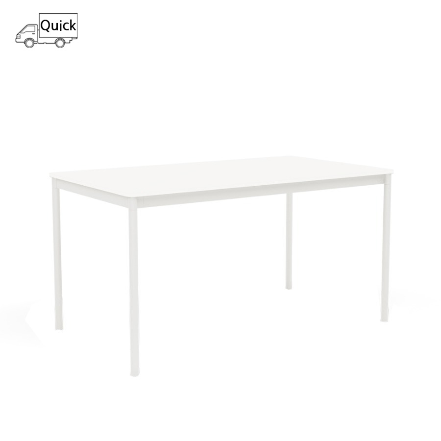 무토 베이스 테이블 Base Table 140X80 cm White Laminate / Plywood