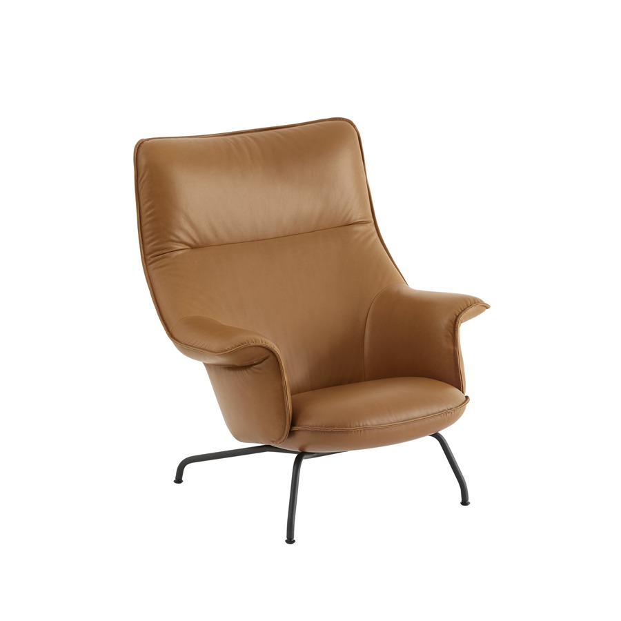 무토 도즈 라운지 체어 Doze Lounge Chair Cognac Leather/Anthracite Black