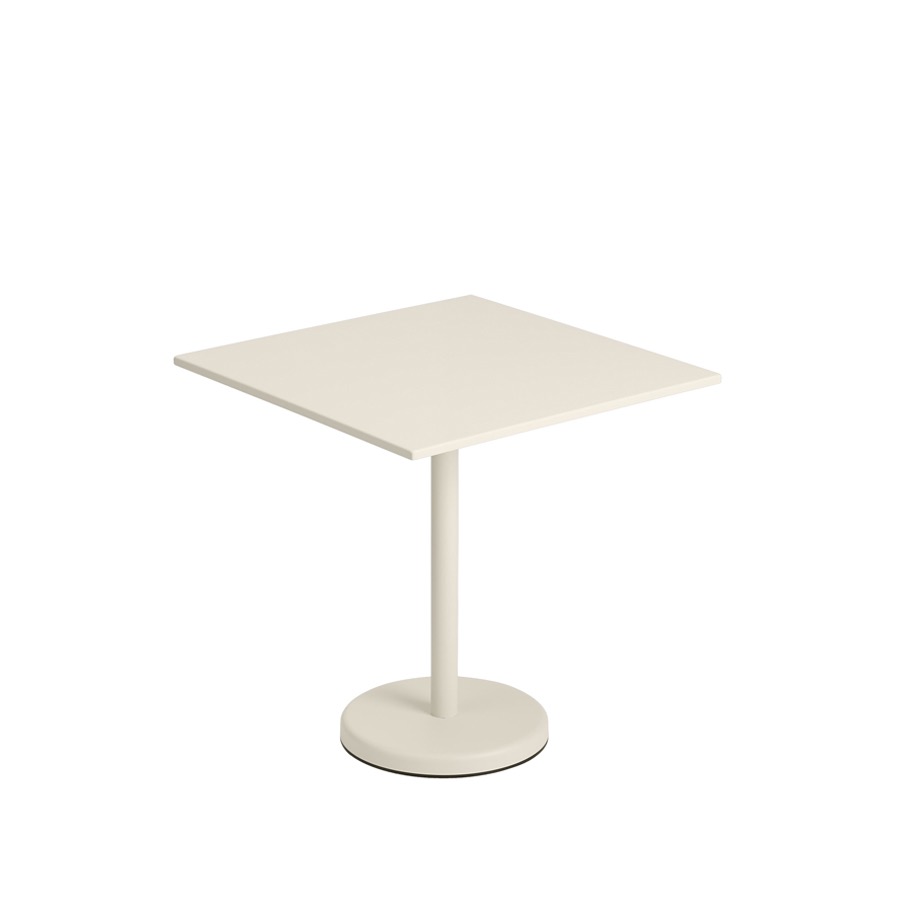 무토 리니어 스틸 카페 테이블 Linear Steel Cafe Table Square Off-White