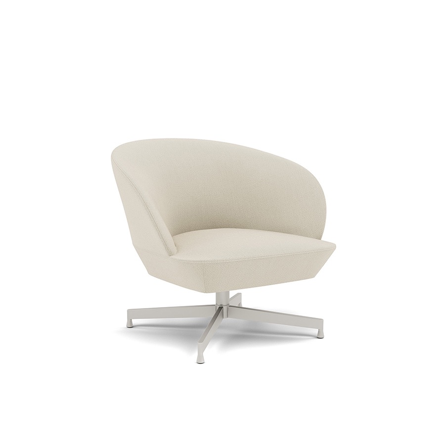 무토 오슬로 라운지 체어 Oslo Lounge Chair Swivel Base Vidar 146/Grey