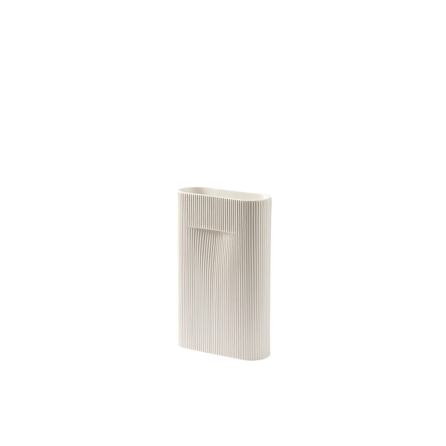 무토 리지 베이스 Ridge Vase H 35cm Off-White