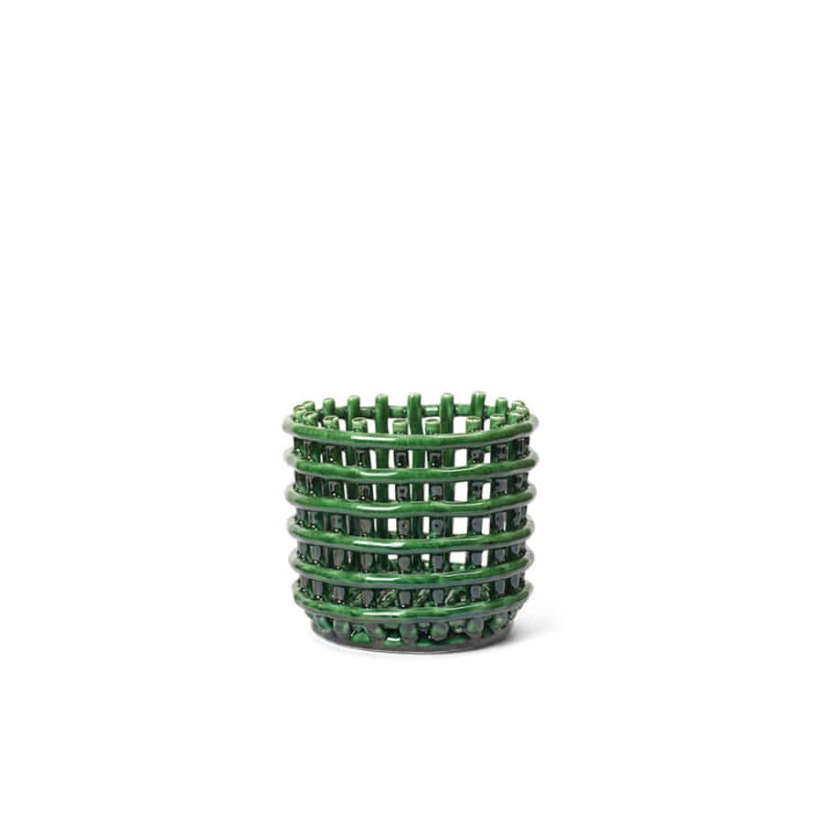 펌리빙 세라믹 바스켓 Ceramic Basket Small Emerald Green