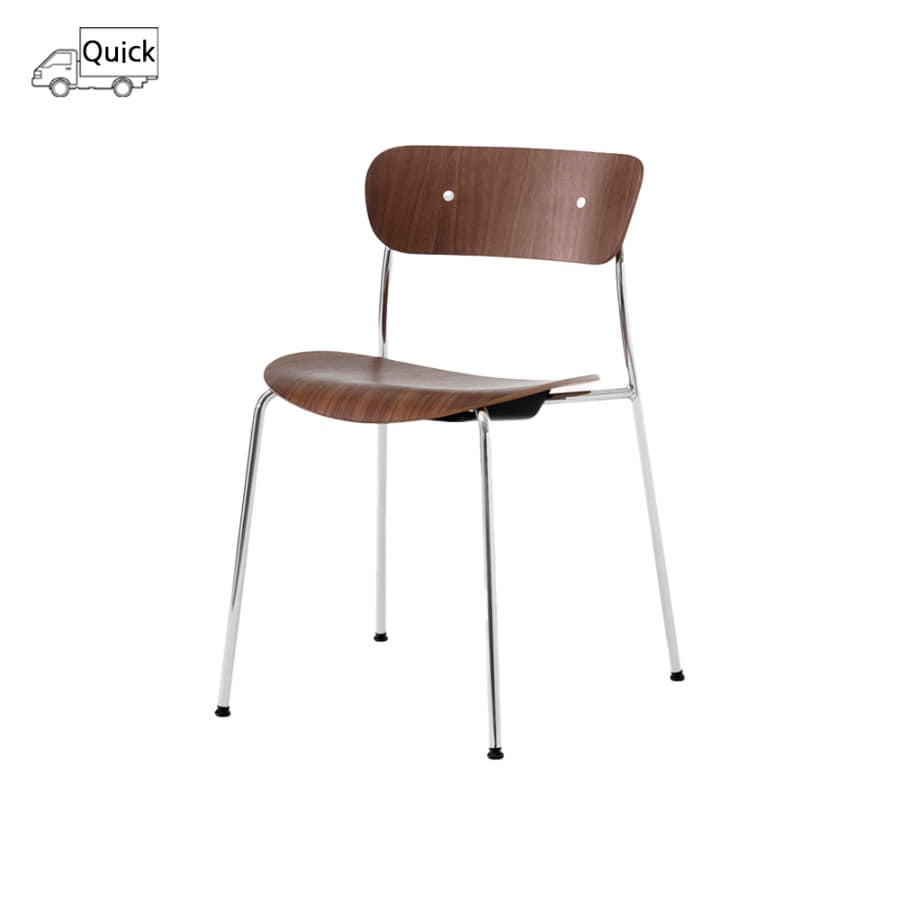 앤트레디션 파빌리온 체어 Pavilion Chair AV1 Chrome/Lacquered Walnut/Chrome Fitting