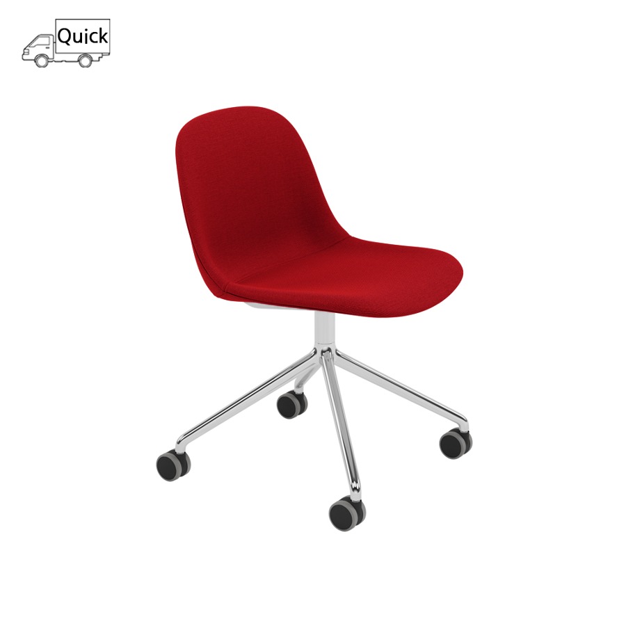 무토 화이버 체어 Fiber Chair Swivel Castors Aluminum/Steelcut Trio615